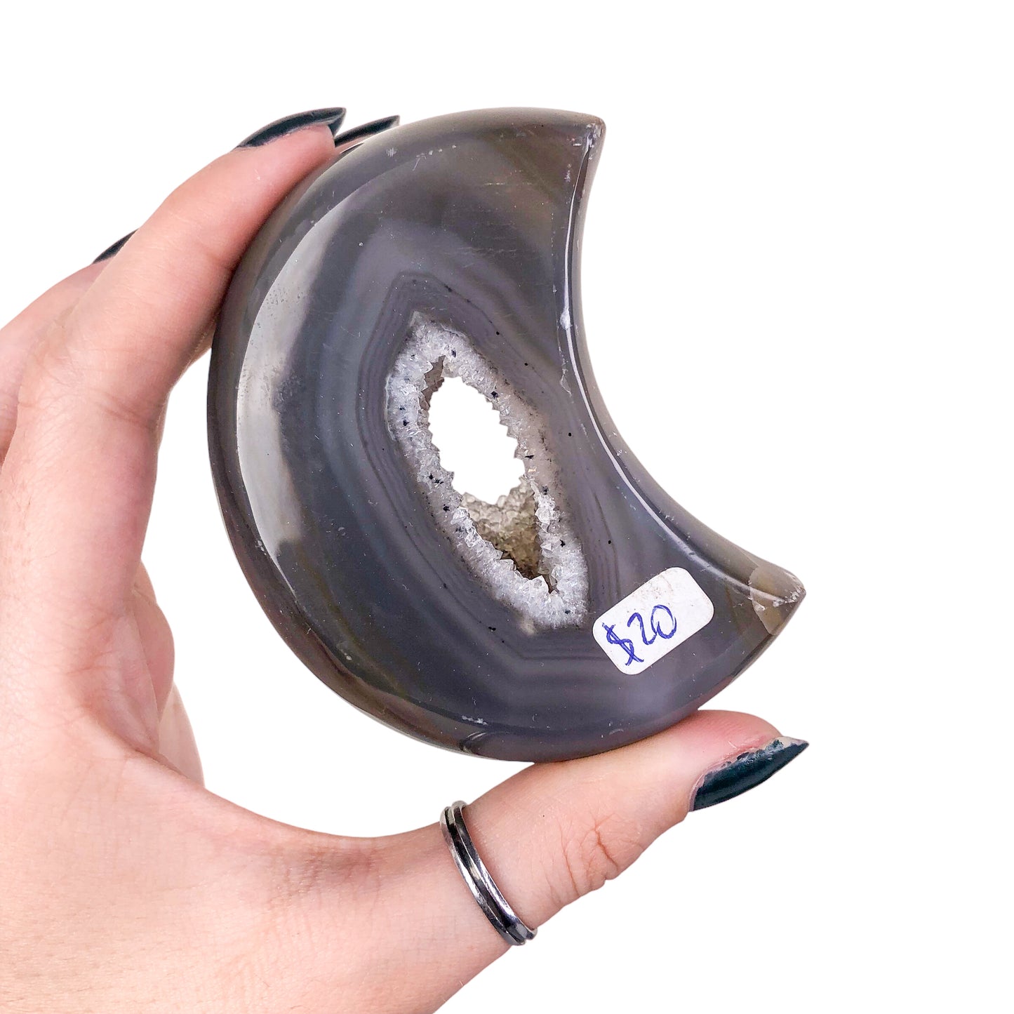 Agate Geode Moon