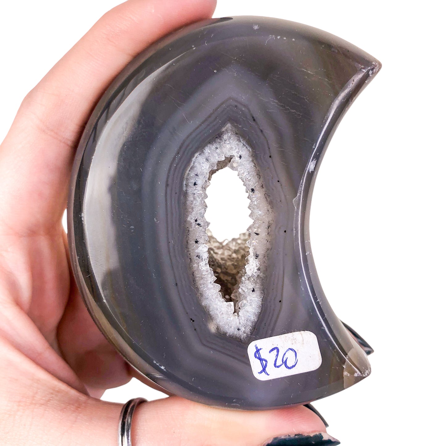 Agate Geode Moon