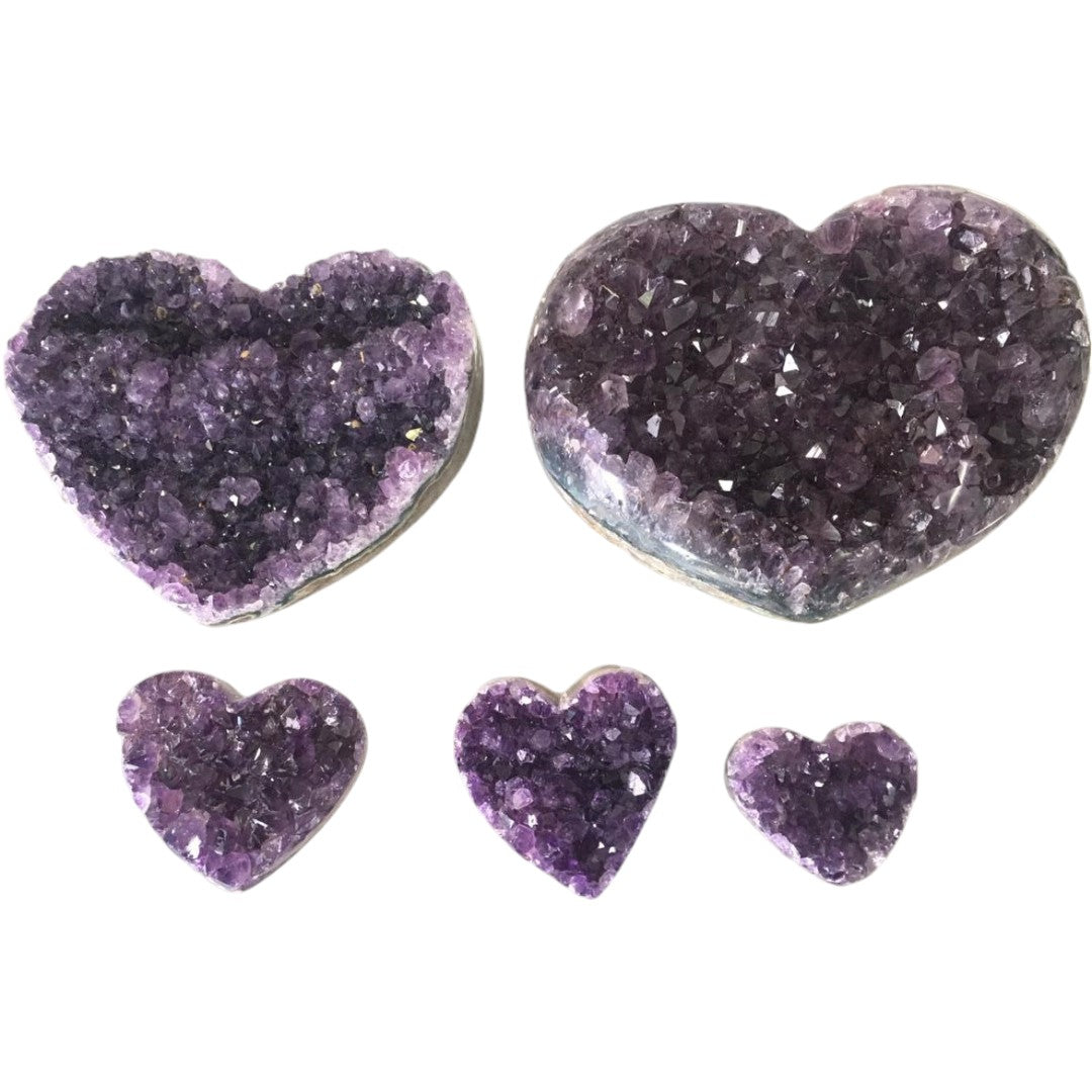 Amethyst Cluster Heart - Nativa Gems
