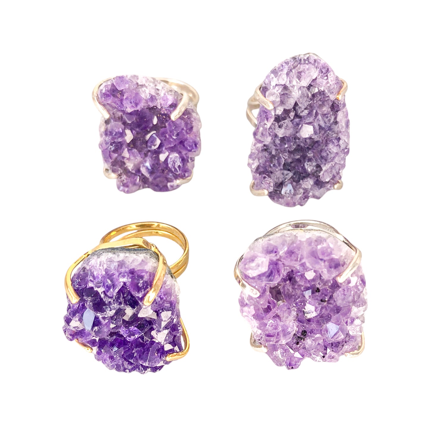 Large Druzy Rings