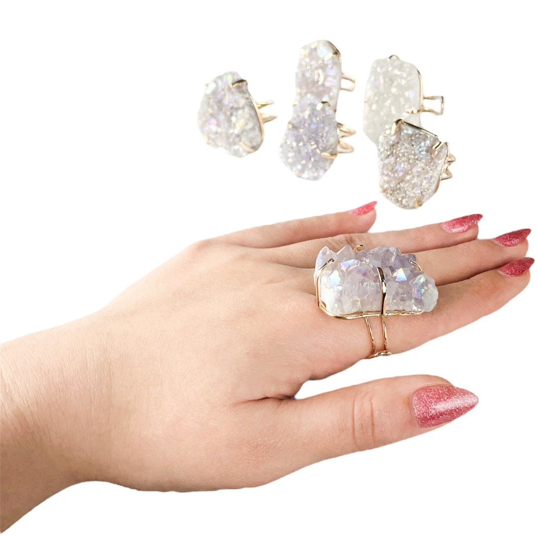 Angel Aura Druzy Rings