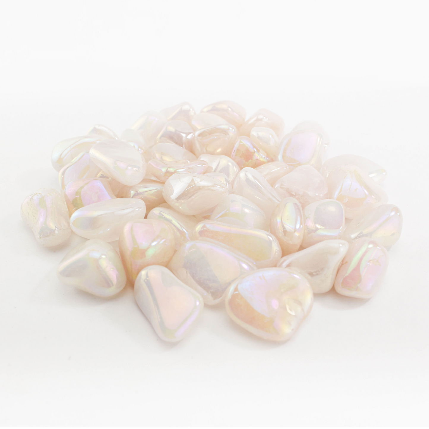 Aura Rose Quartz Tumbled Stones