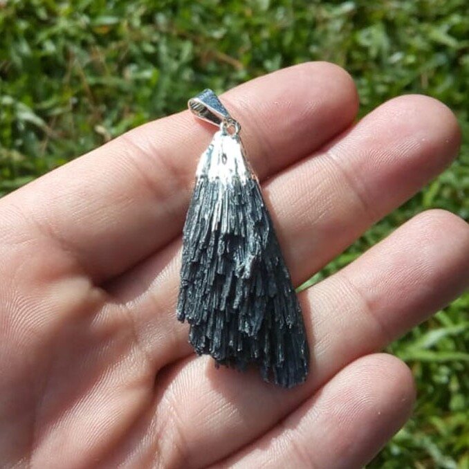 Black Kyanite Pendants