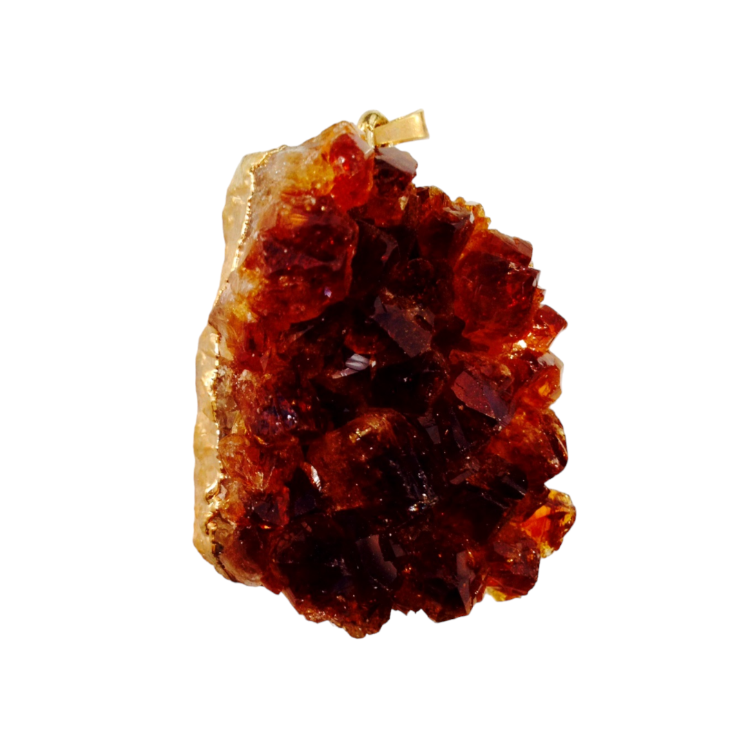 Citrine Druzy Pendants