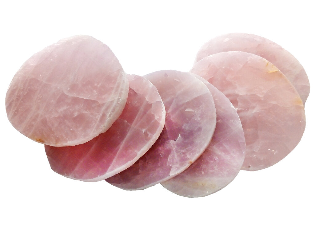 Free Form and Roundish Quartz Coasters - Nativa Gems