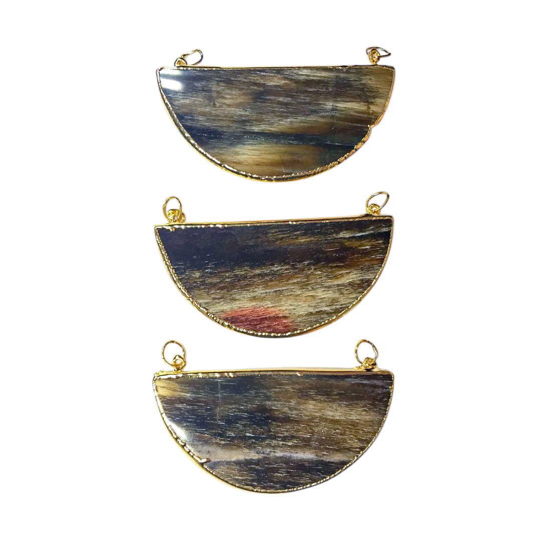 Half Moon Quartz Slice Pendants