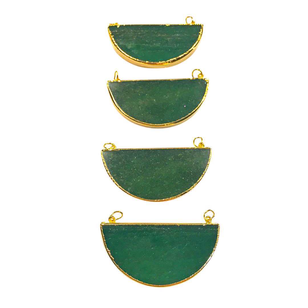 Half Moon Quartz Slice Pendants