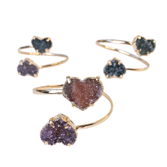 Heart Druzy Dual Bracelets