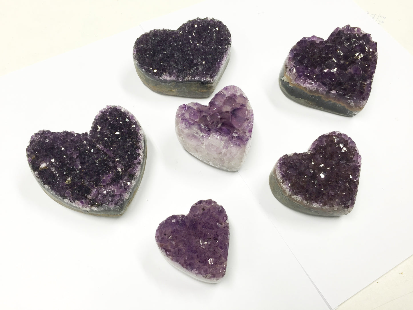Amethyst Cluster Hearts from Brazil - Nativa Gems