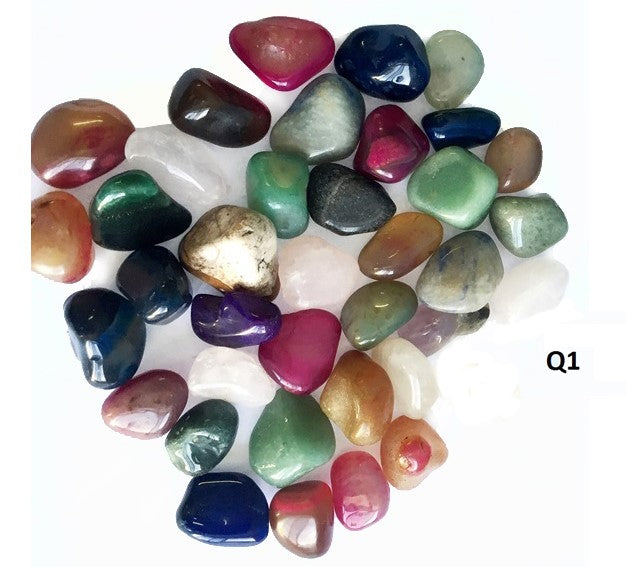 MIXED NATURAL STONES + DYED AGATE