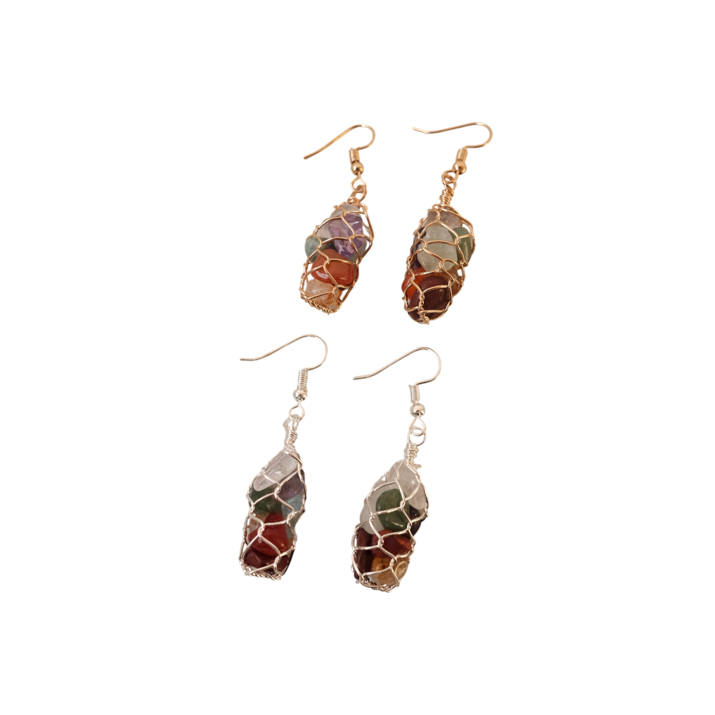 CHACKRA STONES BAG EARINGS