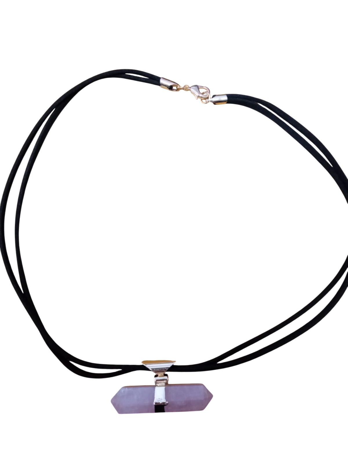 Double terminated quartz - dual line