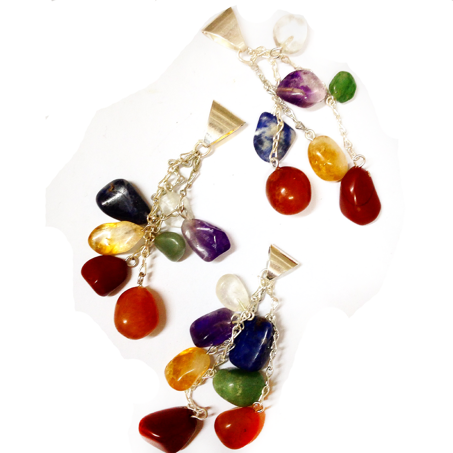 7 Chakra Tumbled Chain Pendants