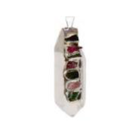 7 Stones Clear Quartz Point Pendants - Nativa Gems