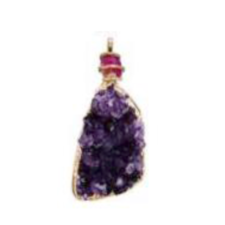 Amethyst Druzy Energy Crown Pendants – Wholesale (Brazil)