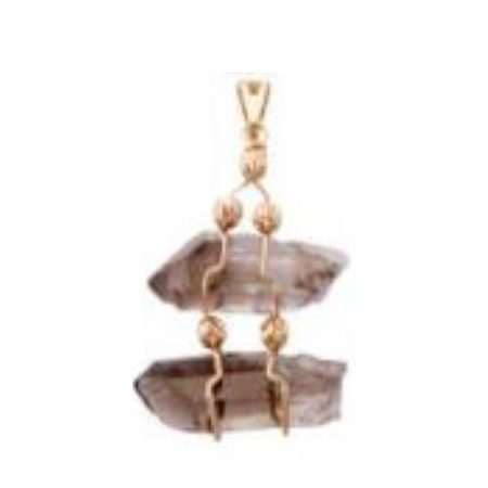 Dual Smoky Quartz Link Pendants – Wholesale Brazilian Crystal Jewelry - Nativa Gems