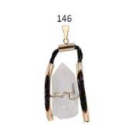 Clear Quartz Leather Wrap Pendants – Wholesale from Brazil - Nativa Gems