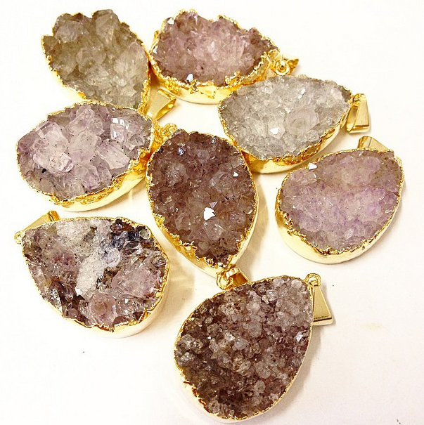 Natural Druzy Pendants - Size 1 - Nativa Gems