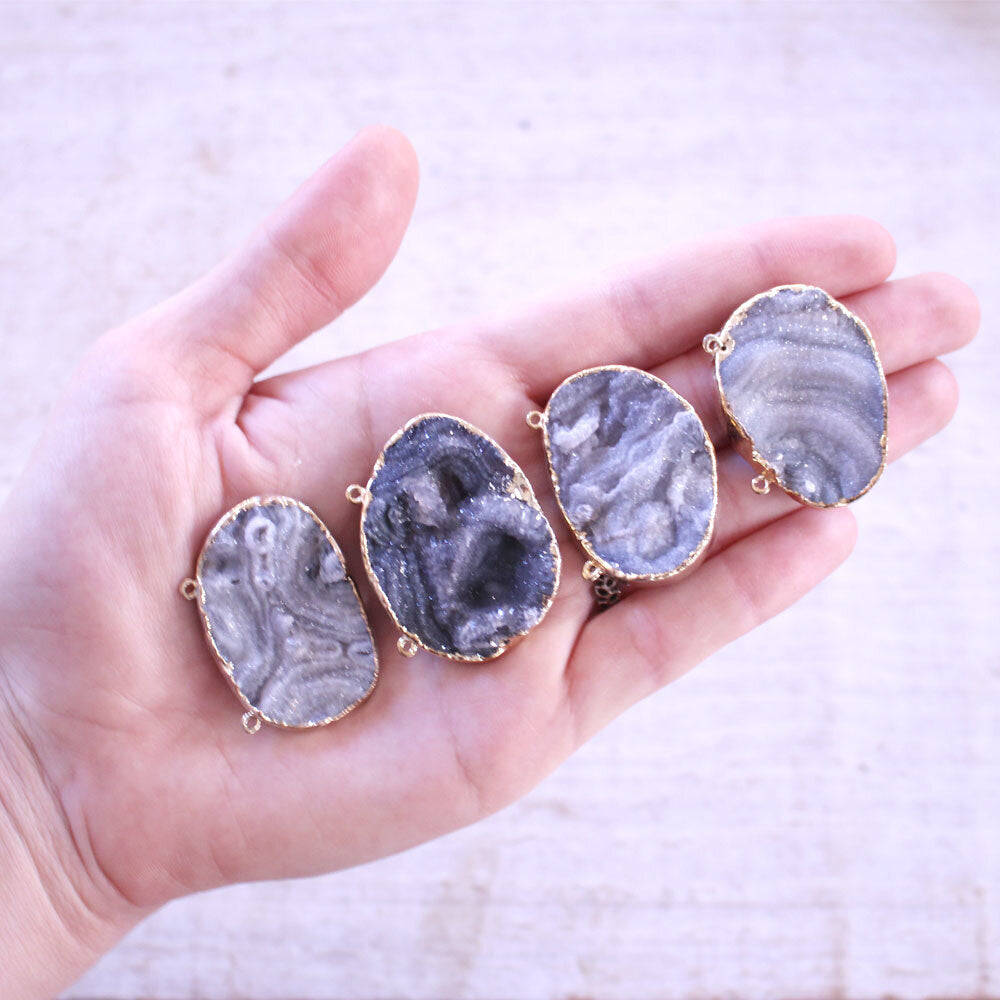 Chalcedony Druzy Pendants - Nativa Gems