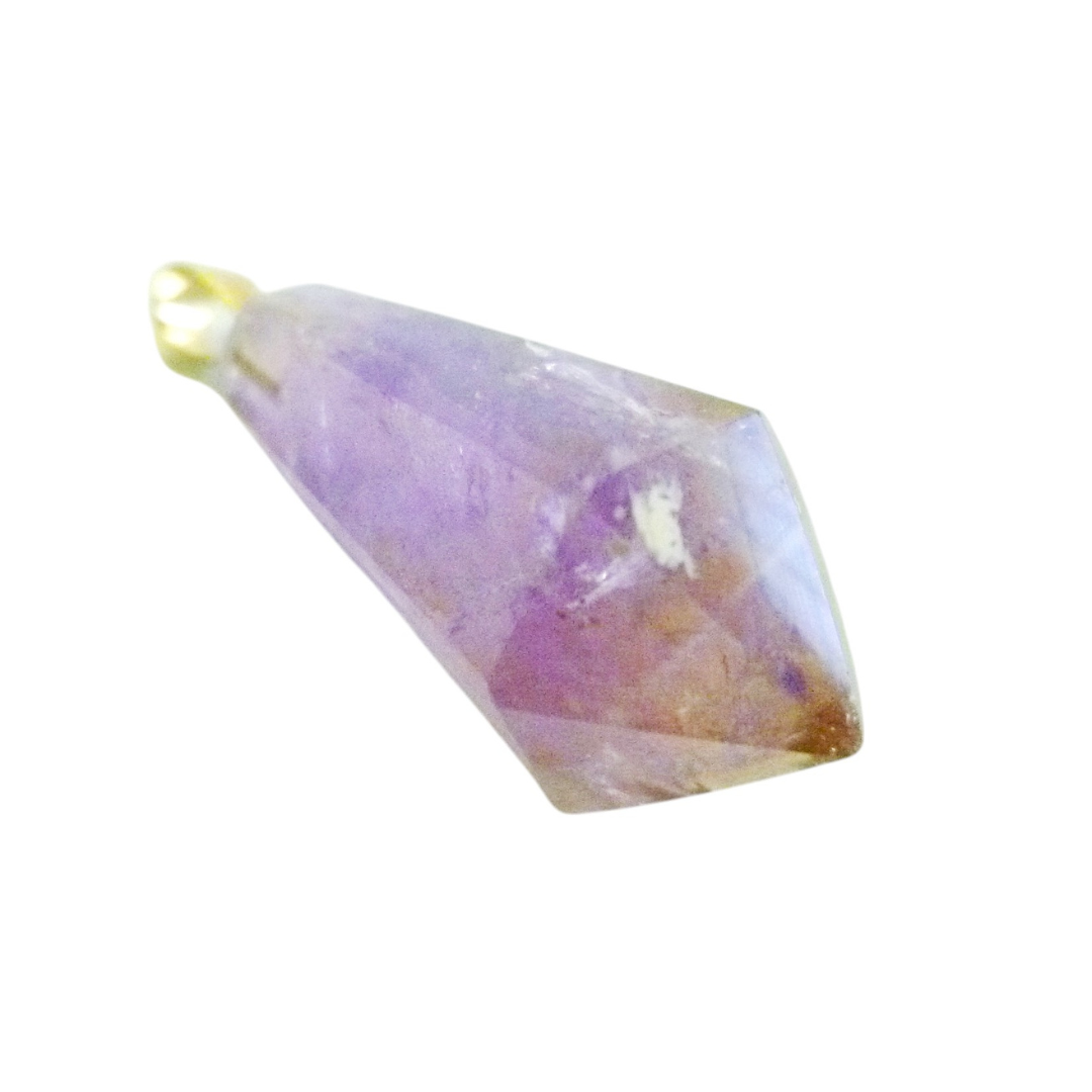Non-plated small quartz teardrop pendants - Amethyst - Nativa Gems
