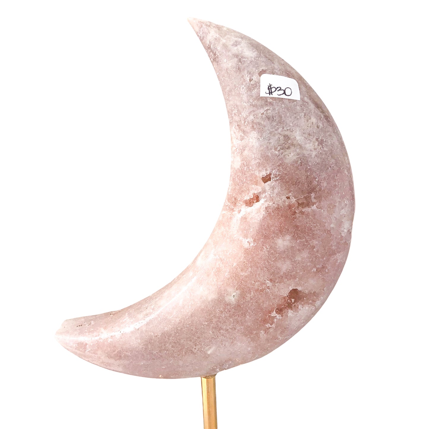 Pink Amethyst Moon on Stand