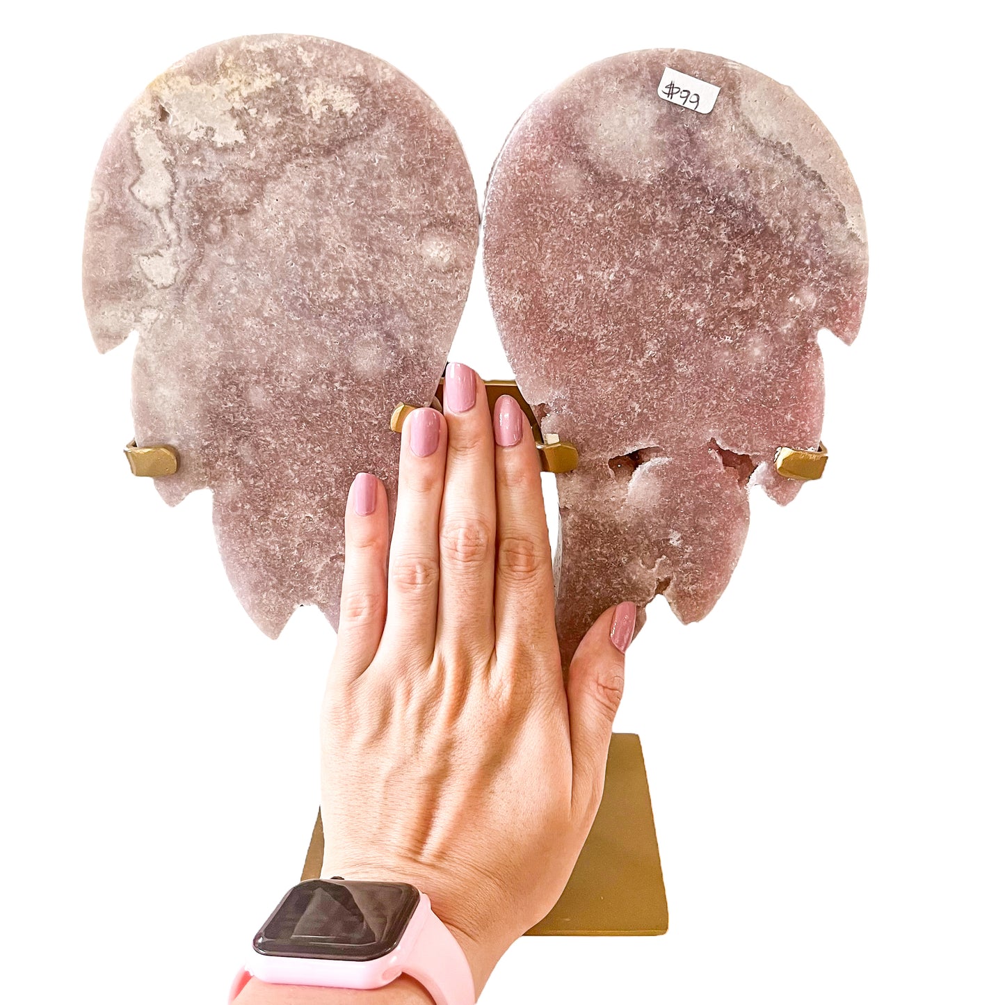 Pink Amethyst Wings on Stand - Nativa Gems