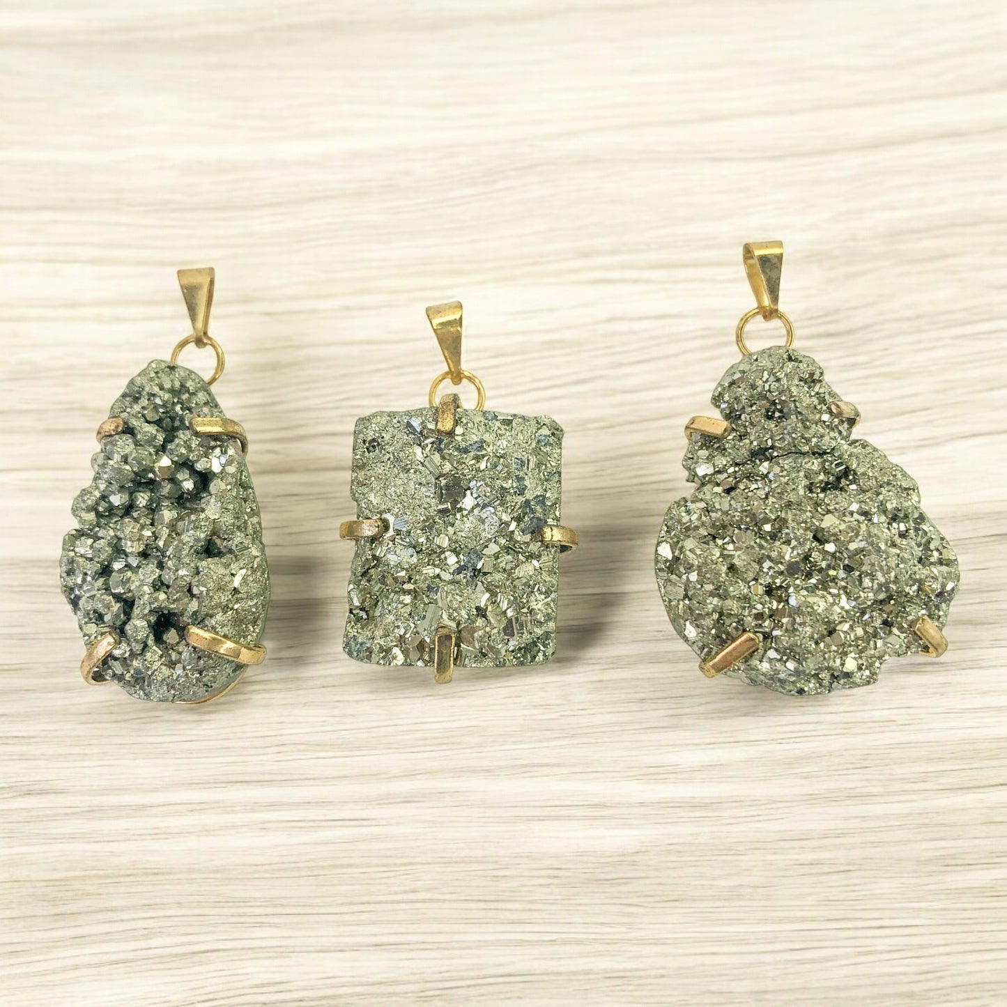 Nativa Gems: Pyrite Pendants