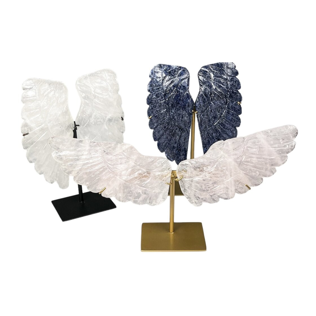 Quartz Wings on Stand - Nativa Gems