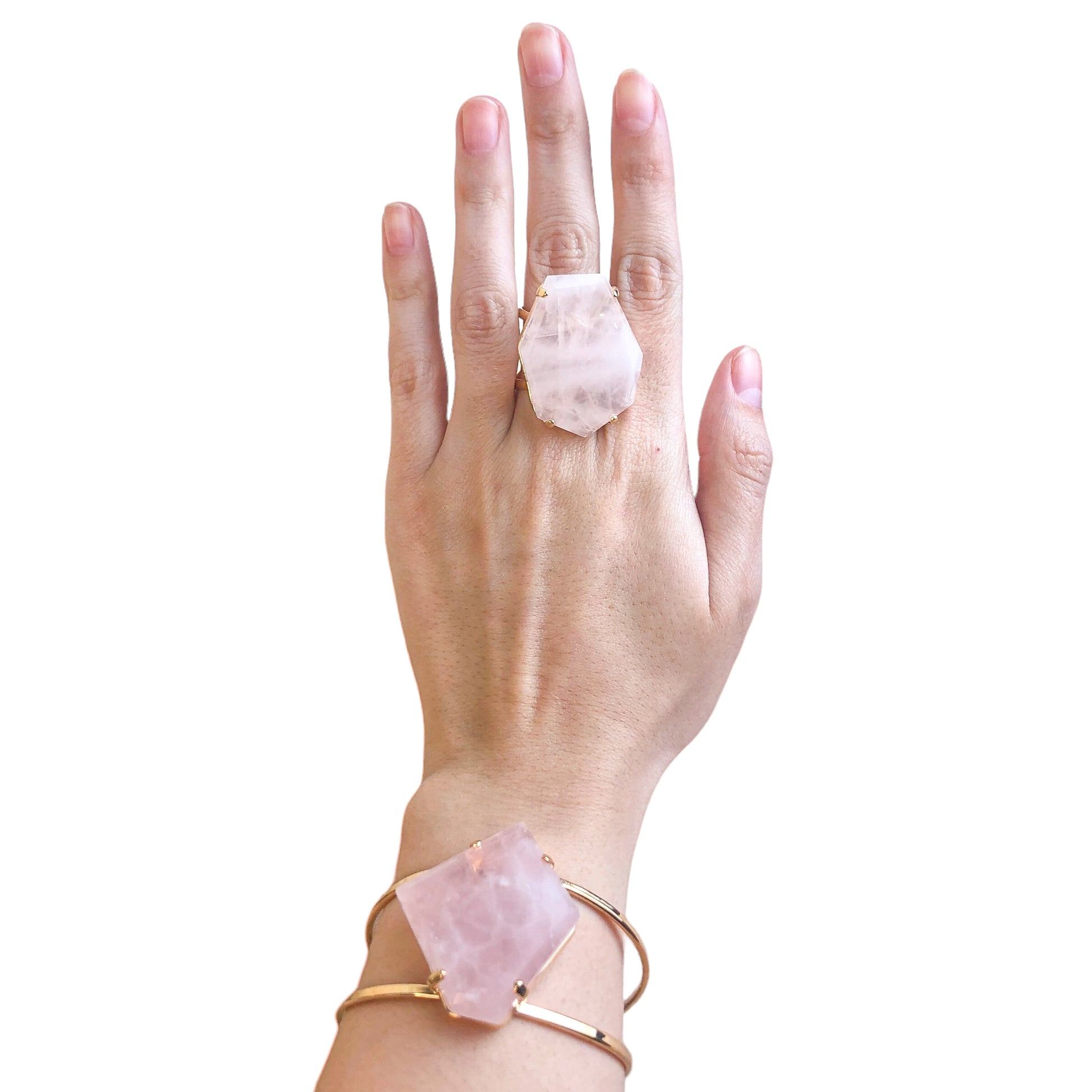 Rose Quartz Free Form Jewelry