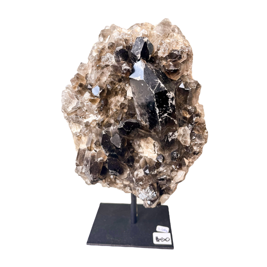 Smoky Quartz Cluster on Stand
