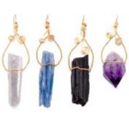 Gemstone Pendants in Elegant Spiral Loops - Nativa Gems