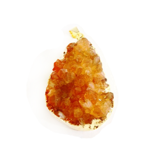 Citrine Druzy Pendants - Nativa Gems