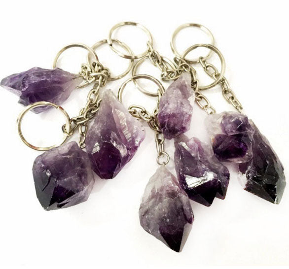 AMETHYST POINTS KEYCHAIN