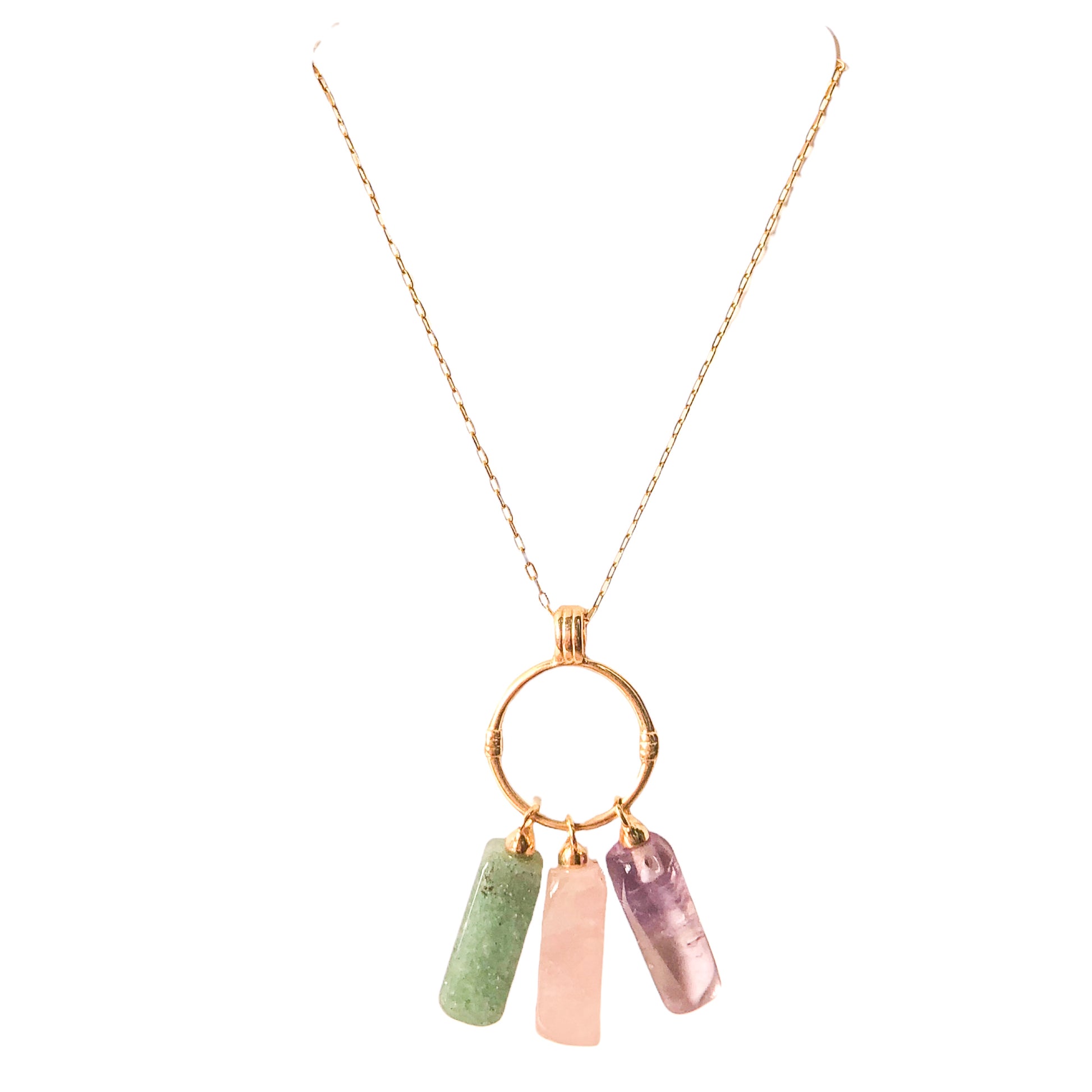 3 Quartz Points Necklace