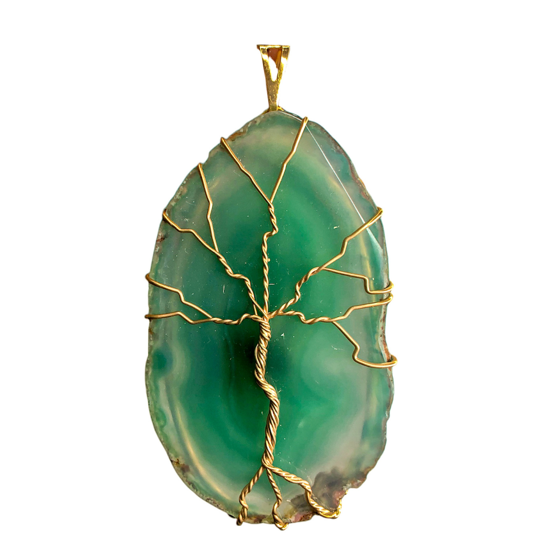 AGATE TREE PENDANTS