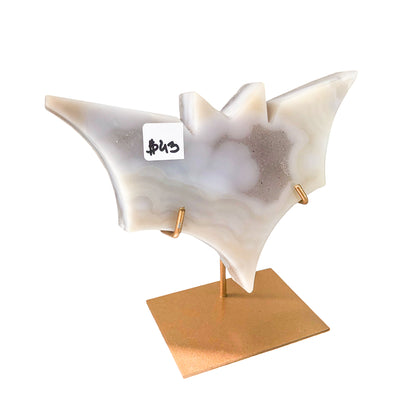 Agate Druzy Bat on Stand