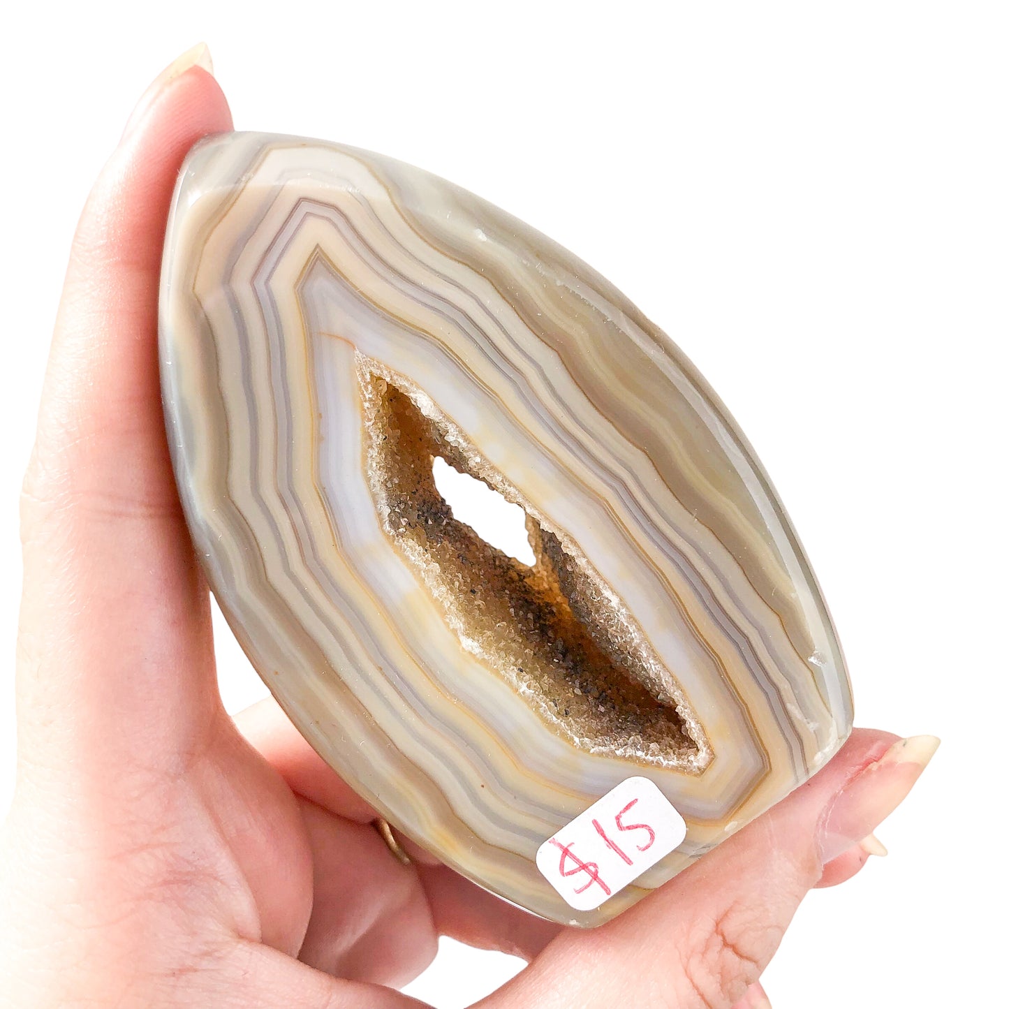 Agate Geode Oval Druzy