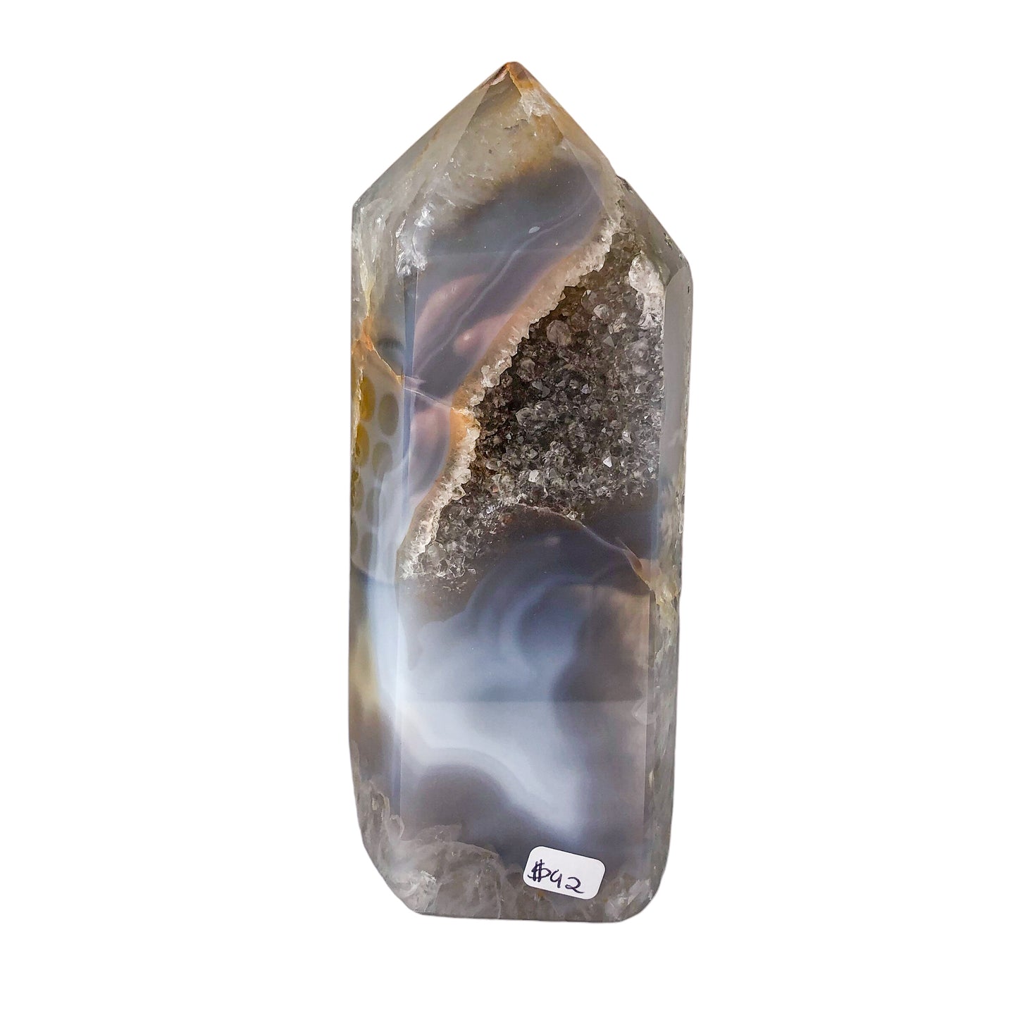 Agate Geode Druzy Tower