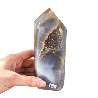 Agate Geode Druzy Tower