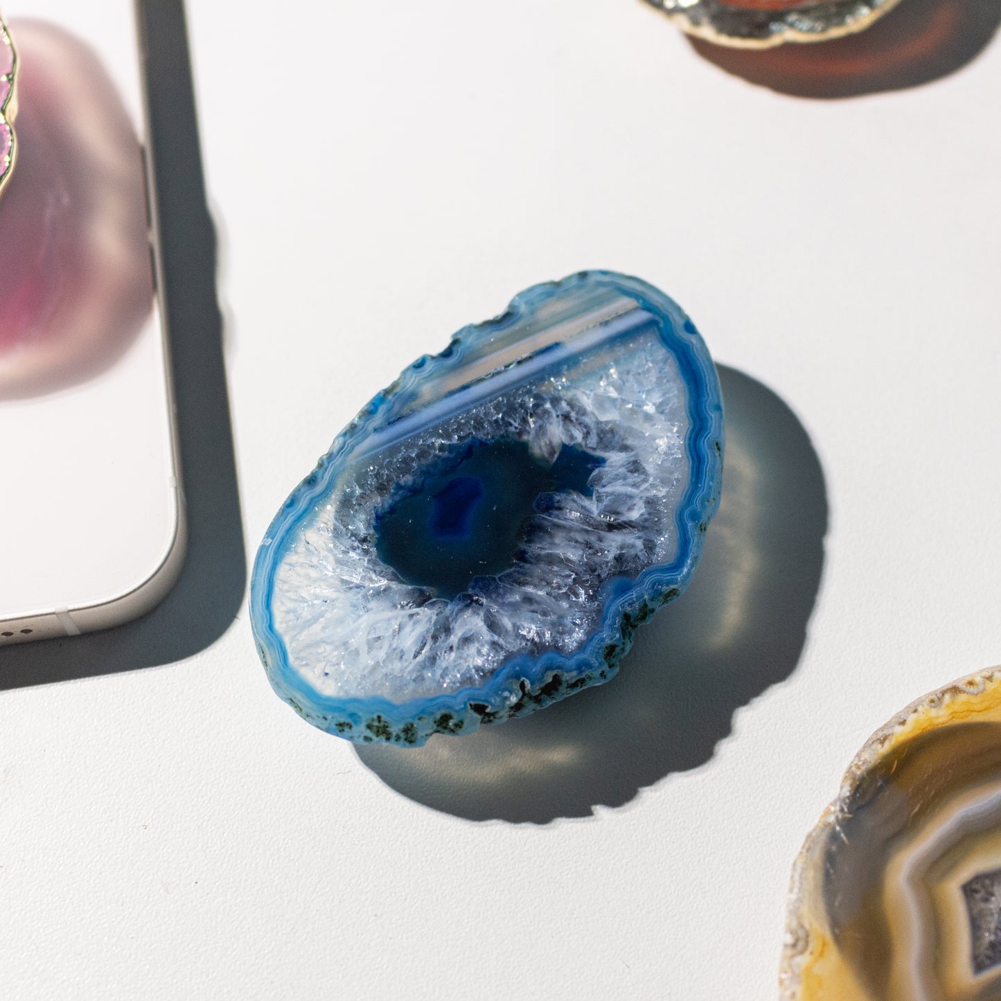 Agate Slice Phone Grips -  Nativa Gems