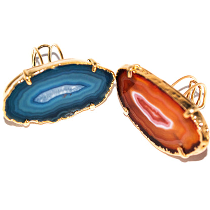 agate slice - plated edge Ring