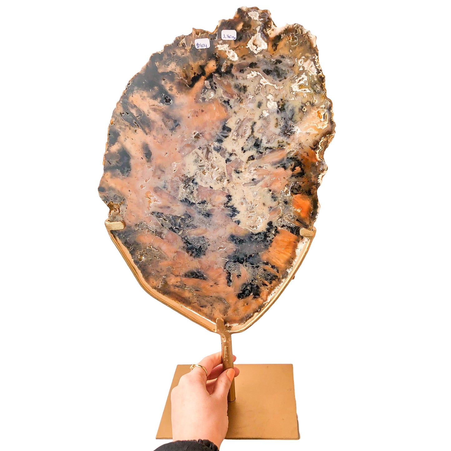 Agate Slice on Stand