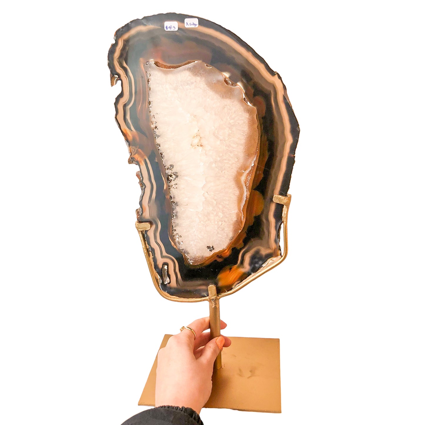 Agate Slice on Stand