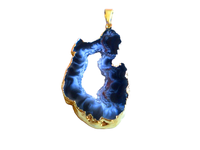 Agate Geode Slice Pendants