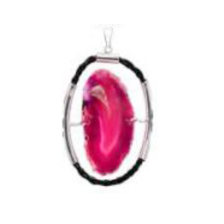 Agate Leather Wrap Pendants