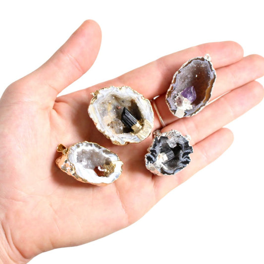 Agate Natural Geode Pendants