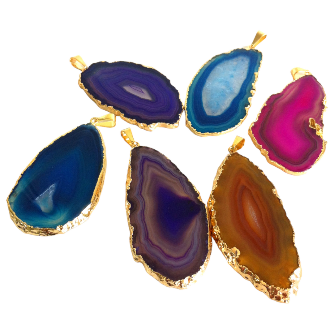 Agate Slice Pendants