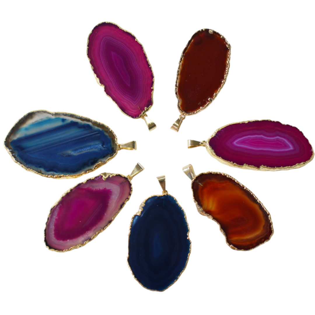 Agate Slice Pendants