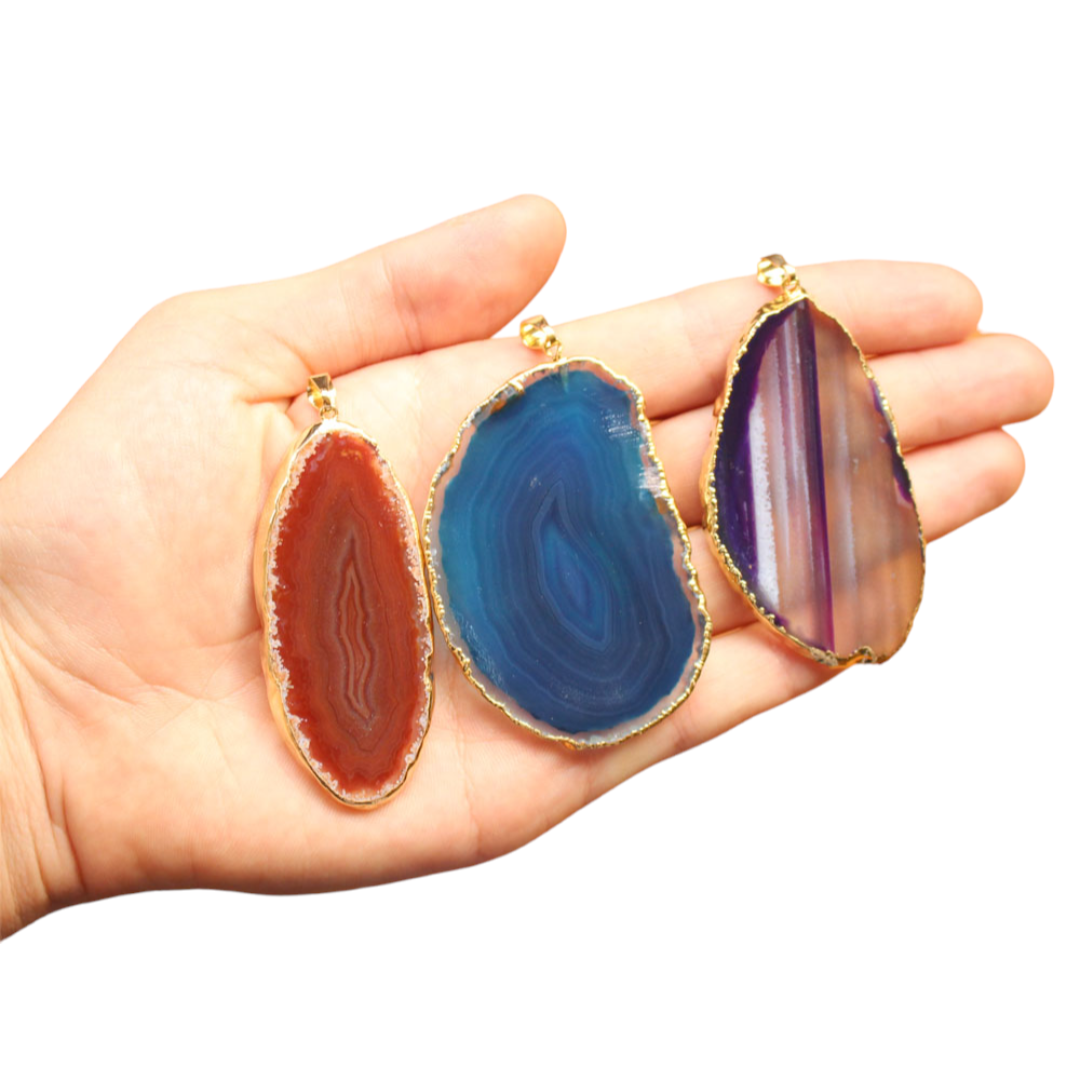 Agate Slice Pendants