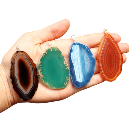 Agate Slice Pendants